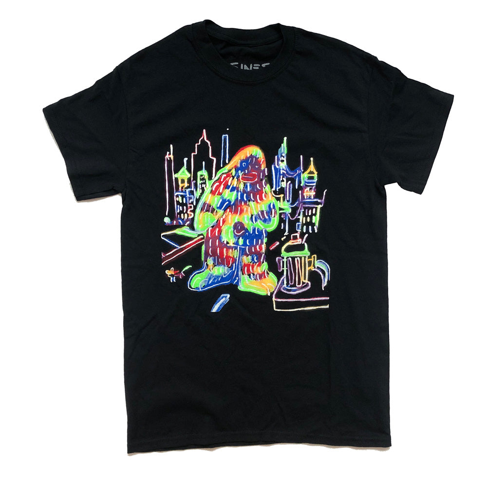 Neon Frank In The City - Black T Shirt