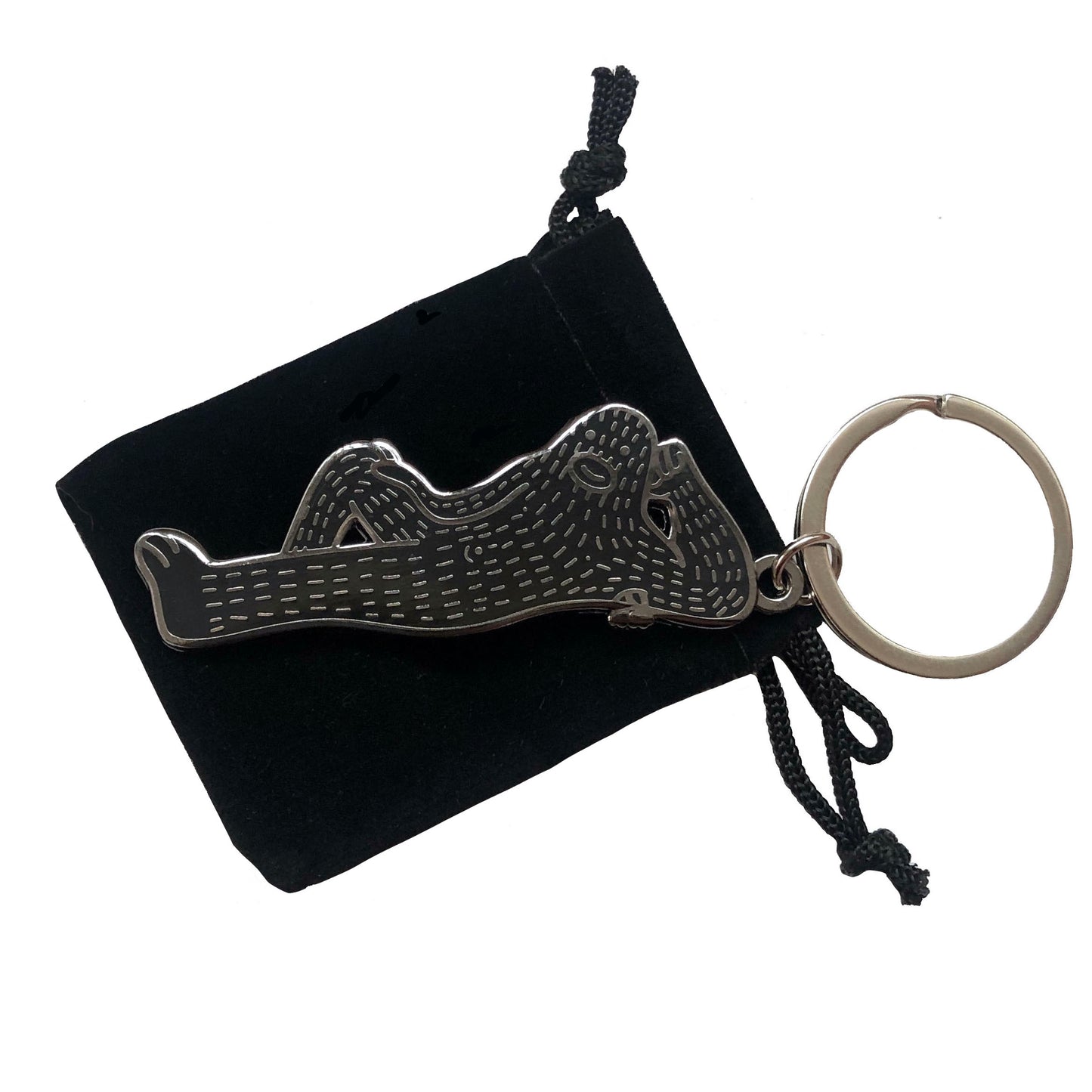 Frank Ape Keychain - Double sided hard enamel