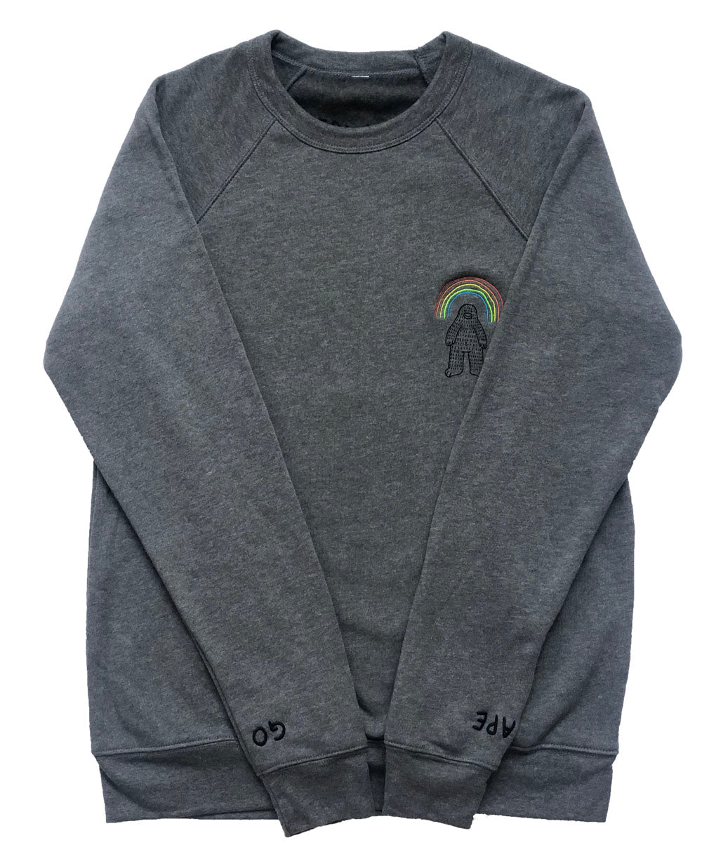 Go Ape - Rainbow Embroidered Crewneck Sweatshirt