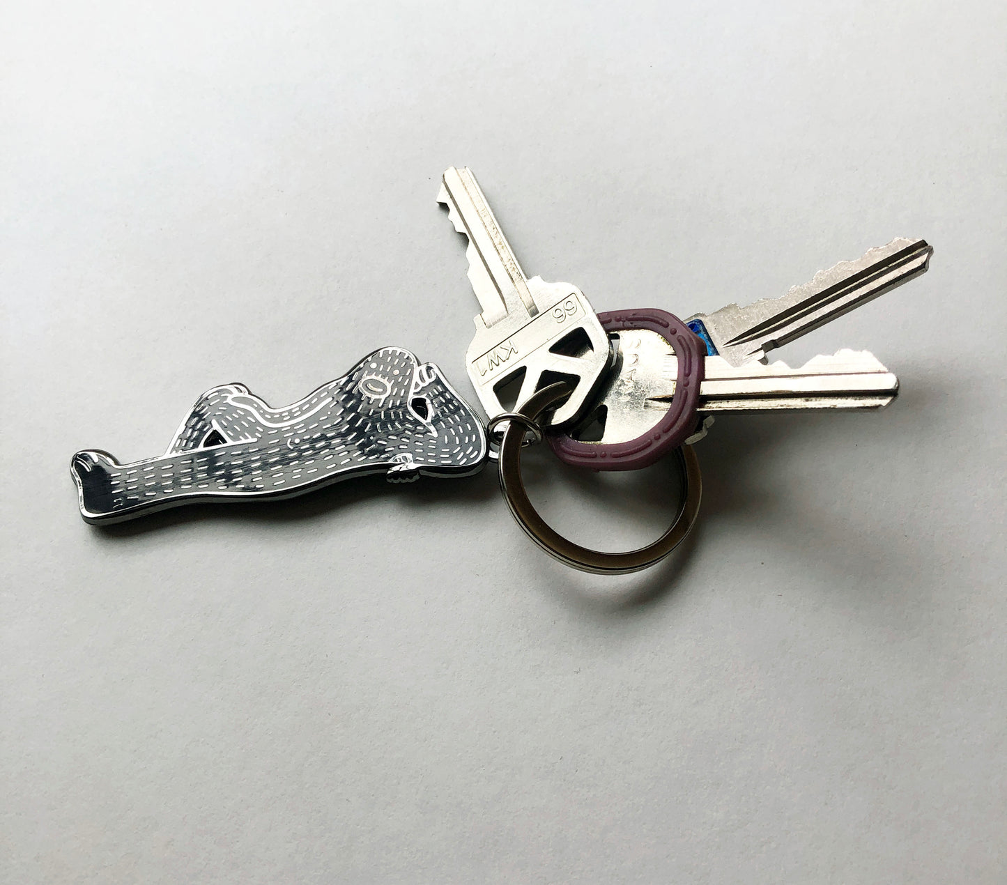 Frank Ape Keychain - Double sided hard enamel