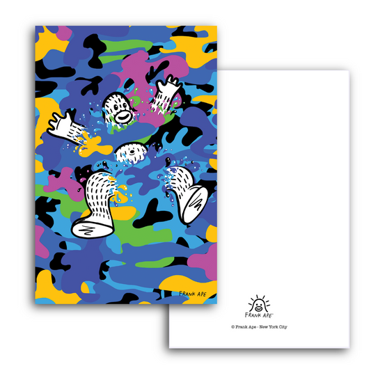 Blue Camo Splash - Art Print