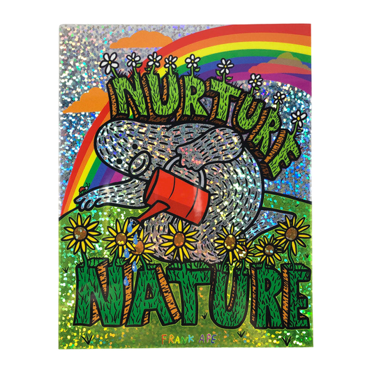 Nurture Nature - Metallic Glitter Sticker
