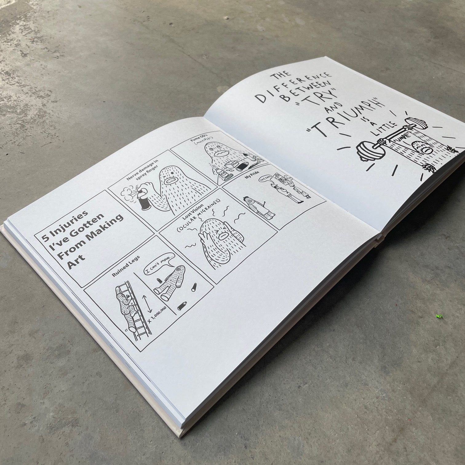 Hardcover book titled 'There's Magic Inside All of Us' open to show the high quality printing and thick paper.