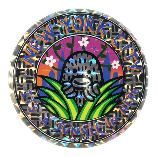 New York City - Rainbow Metallic Prismatic Sticker