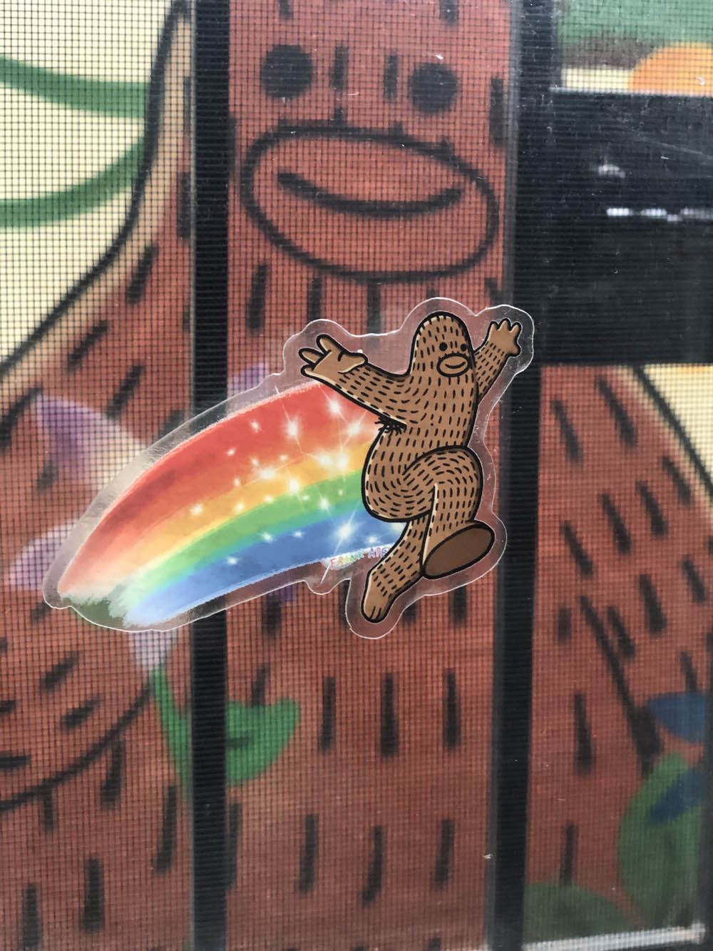 Rainbow Jump - Clear Sticker