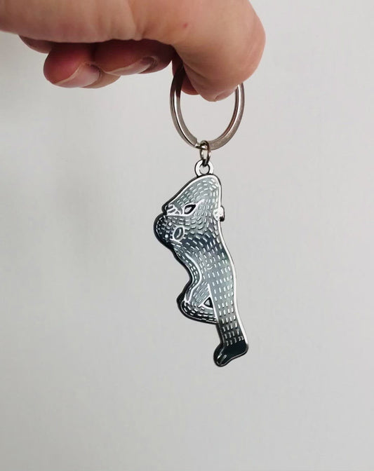 Frank Ape Keychain - Double sided hard enamel